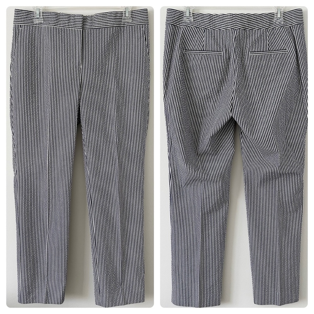 Ann Taylor Devin Fit Pinstripe Seersucker Pants